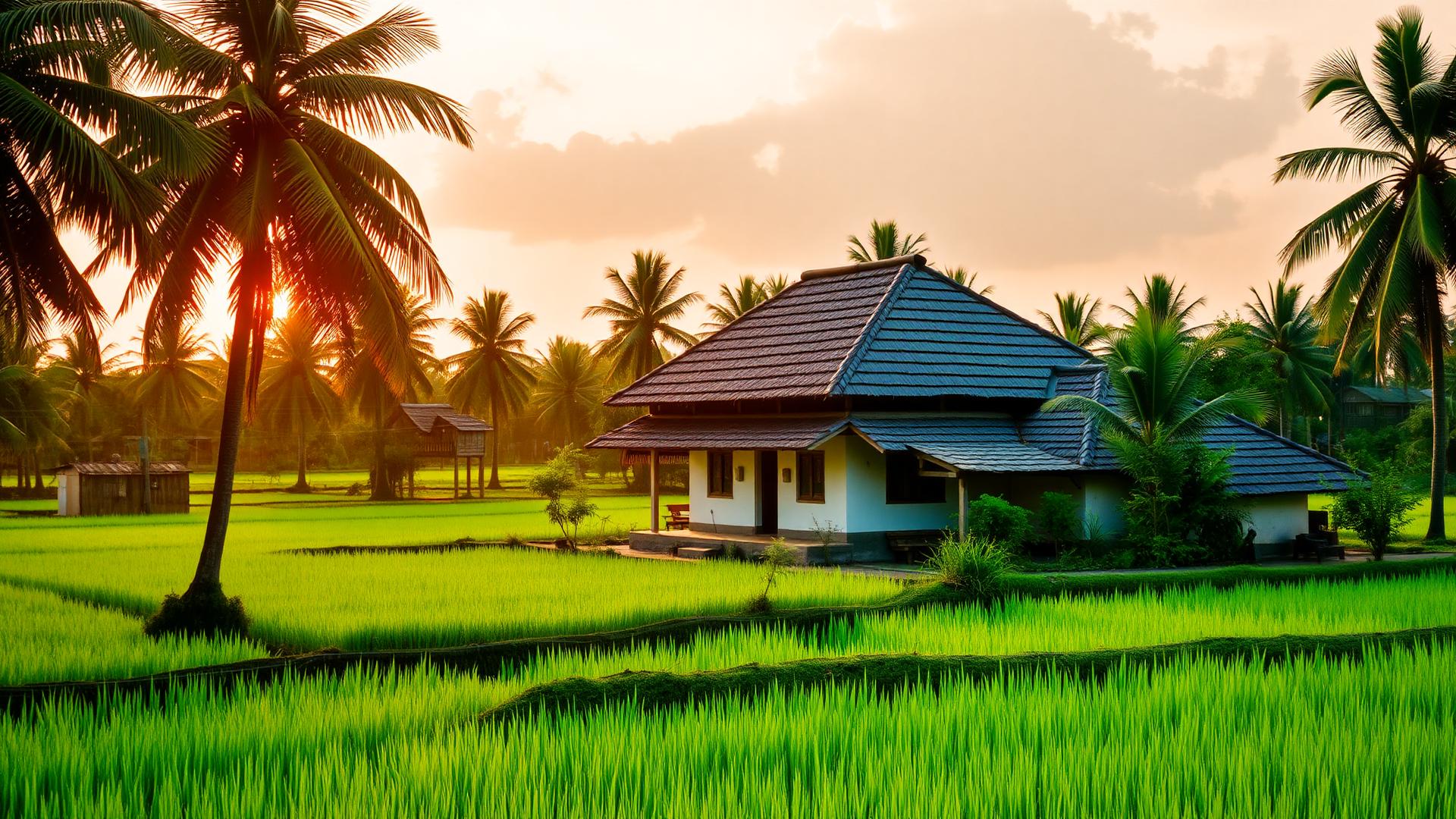 Peaceful Kerala village home